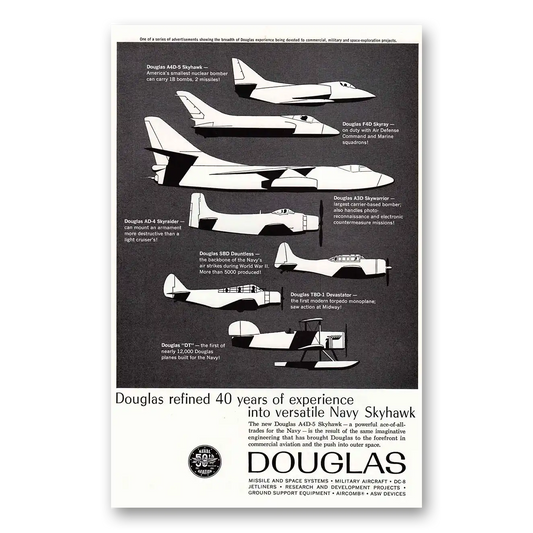 1961 Douglas Navy Skyhawk Vintage Magazine Print Ad