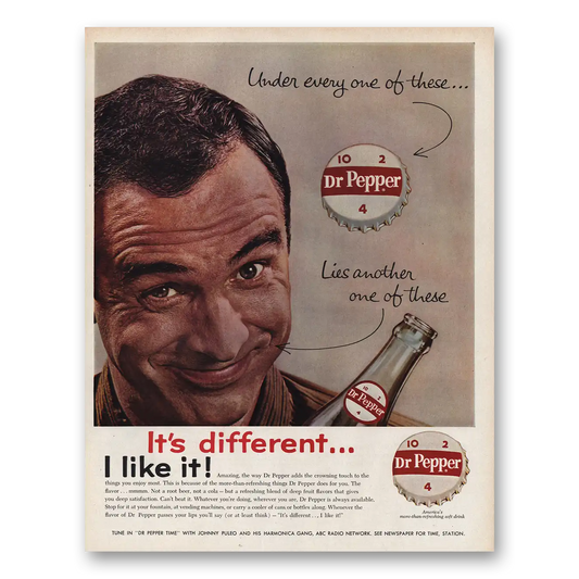 1961 Dr Pepper Under Every One of These Vintage Magazine Print Ad