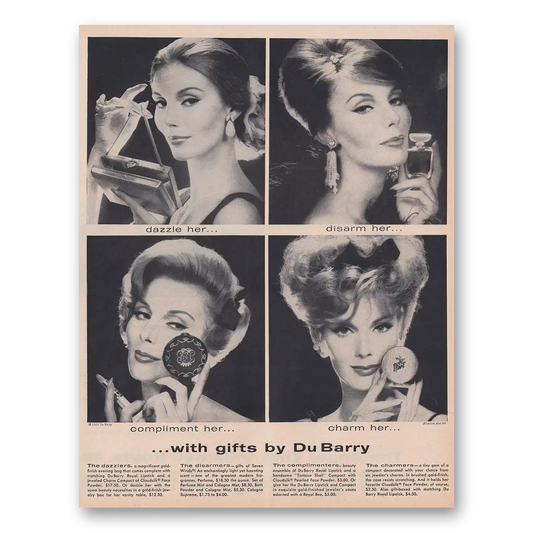 1961 DuBarry Beauty Dazzle Her Disarm Her Compliment Her Vintage Magazine Print Ad