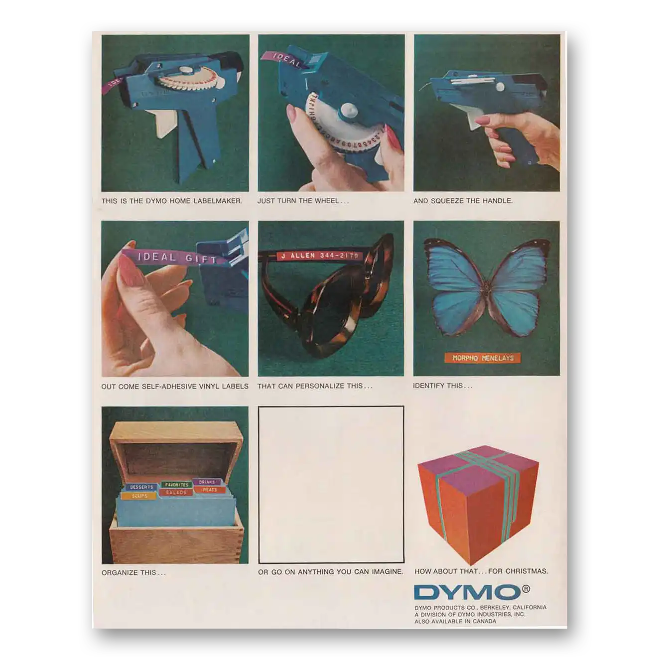 1966 Dymo Labelmaker Labelmaker Vintage Magazine Print Ad