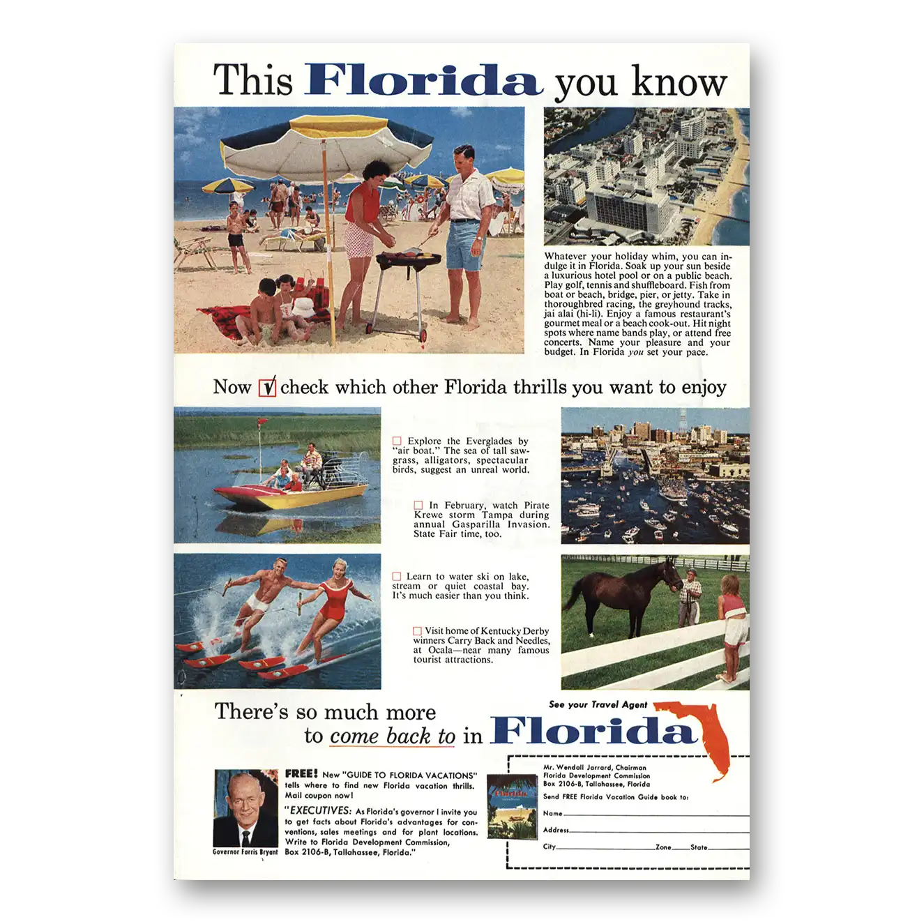 1961 Florida This Florida You Know Vintage Magazine Print Ad