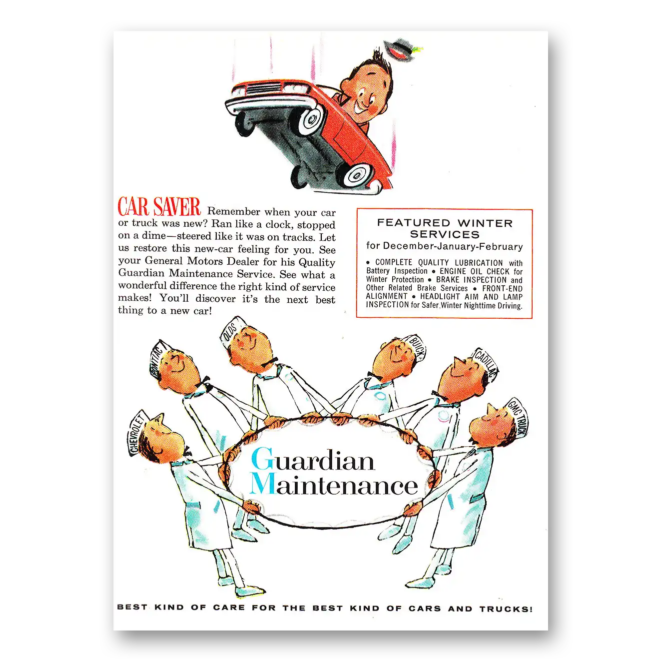 1961 Guardian Maintenance Car Saver Vintage Magazine Print Ad