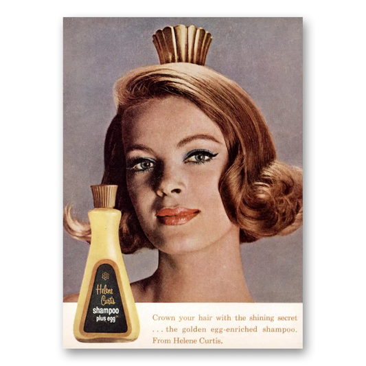 1961 Helene Curtis Shampoo Crown Your Hair Vintage Magazine Print Ad