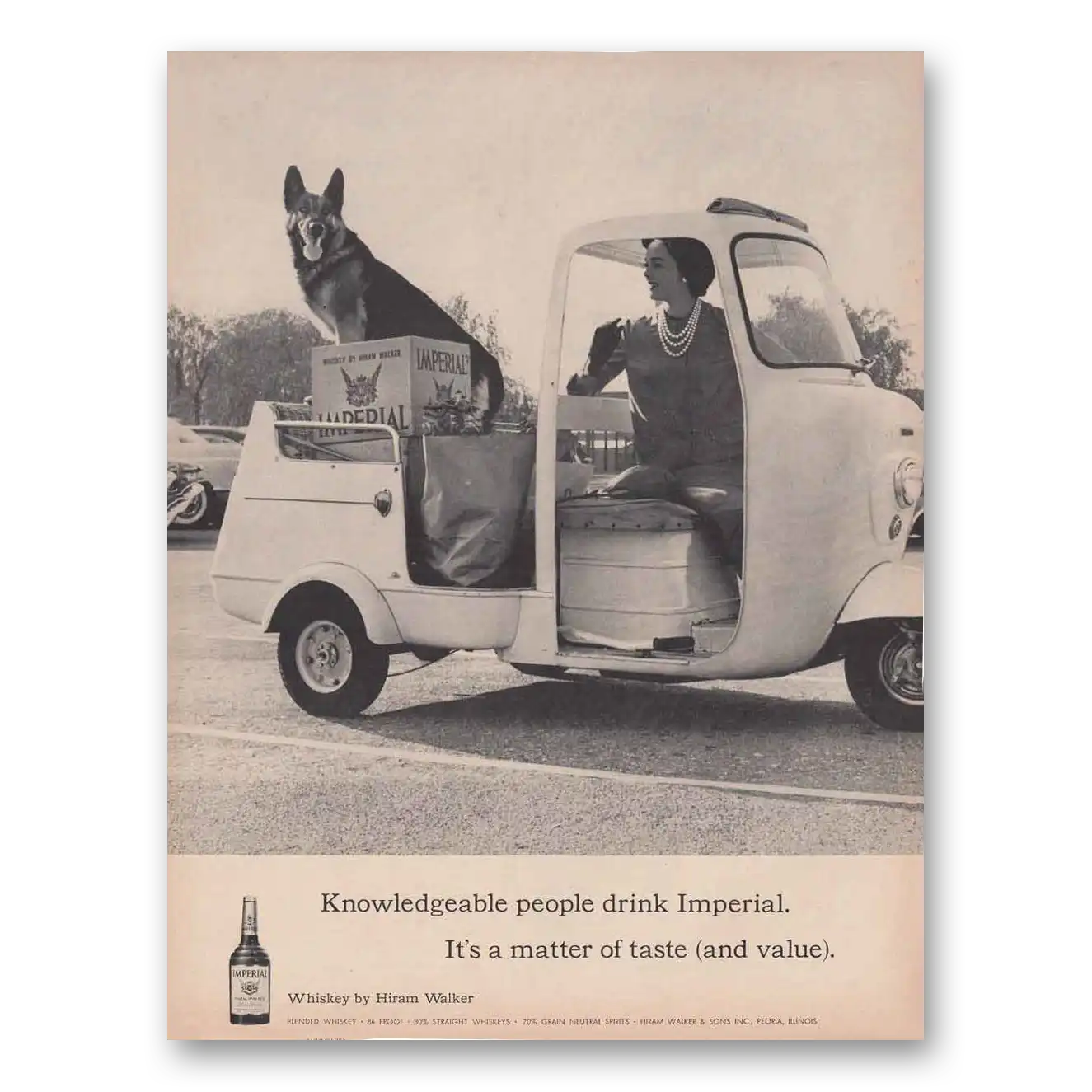 1961 Imperial Whiskey German Shep Vintage Magazine Print Ad