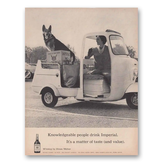 1961 Imperial Whiskey German Shep Vintage Magazine Print Ad