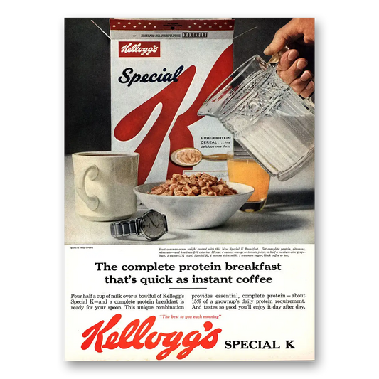 1961 Kelloggs Special K Complete Protein Breakfast Vintage Magazine Print Ad