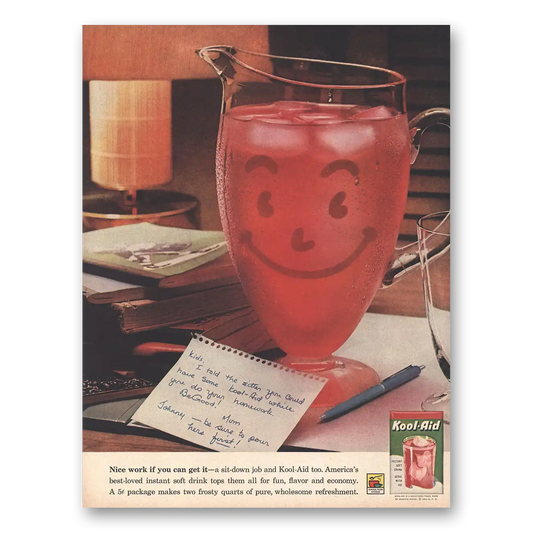 1961 Kool Aid Nice Work If You Can Get It Vintage Magazine Print Ad