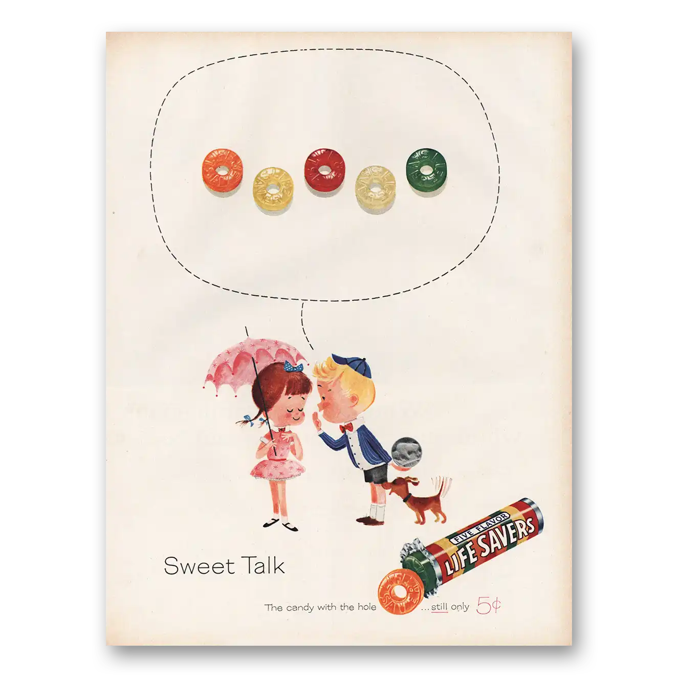 1961 Life Savers Sweet Talk Vintage Magazine Print Ad