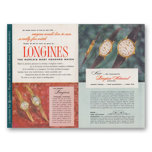 1961 Longines Wittnauer Everyone Would Love to Own Vintage Magazine Print Ad