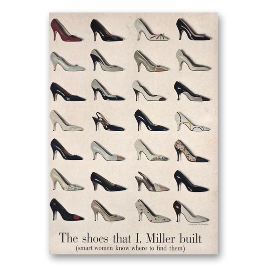 1961 I Miller Shoes That I Miller Built Vintage Magazine Print Ad