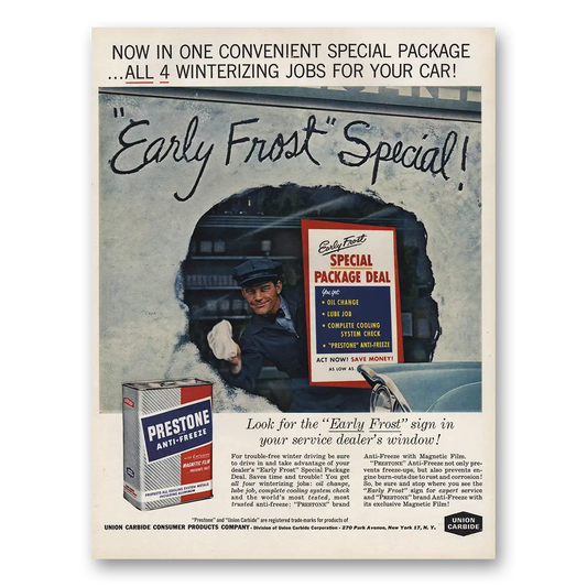 1961 Union Carbide Early Frost Special Vintage Magazine Print Ad