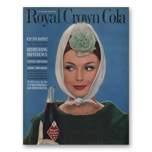 1961 Royal Crown Cola Up to Date Vintage Magazine Print Ad