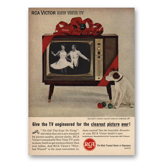 1961 RCA Television Vista TV Clearest Picture Ever Vintage Magazine Print Ad