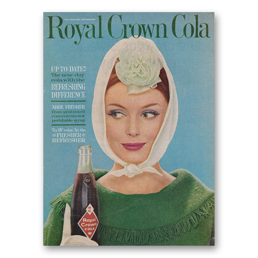 1961 Royal Crown Cola Up to Date Vintage Magazine Print Ad