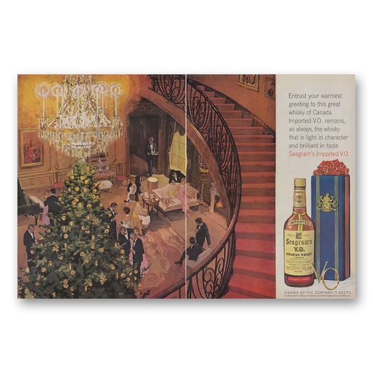 1961 Seagrams VO Whisky Light in Character and Brilliant in Taste Vintage Magazine Print Ad