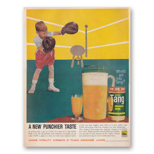 1961 Tang Breakfast Drink New Punchier Taste Vintage Magazine Print Ad