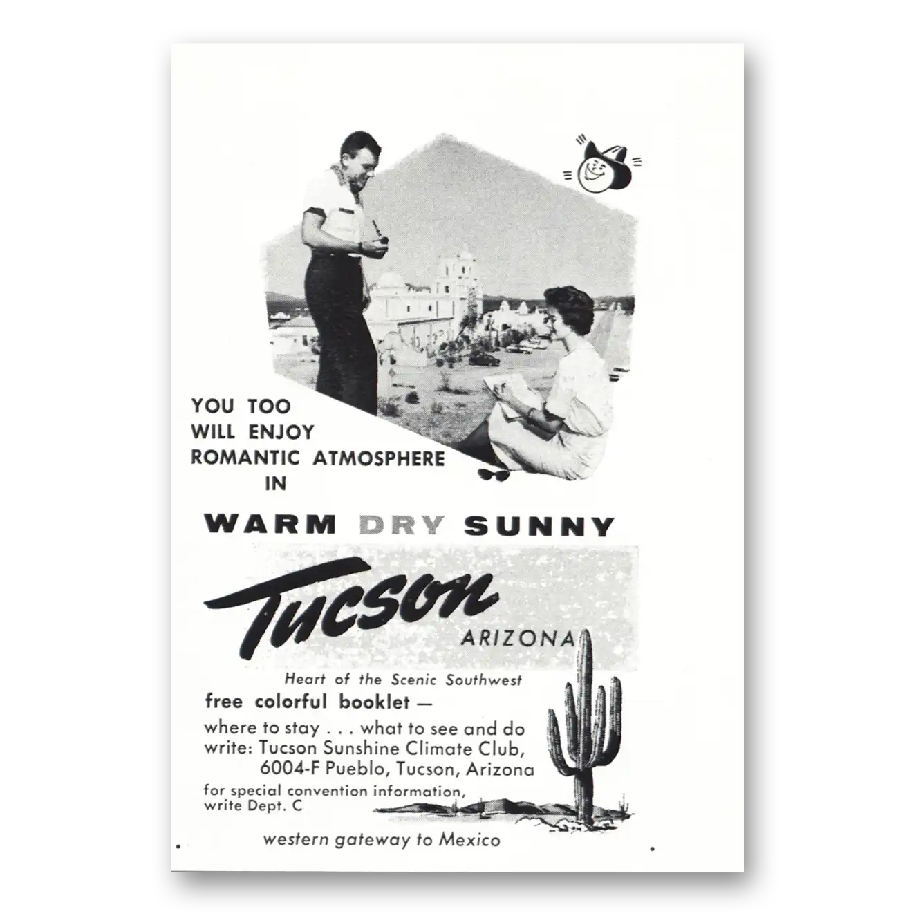 1961 Tucson Arizona Warm Dry Sunny Vintage Magazine Print Ad