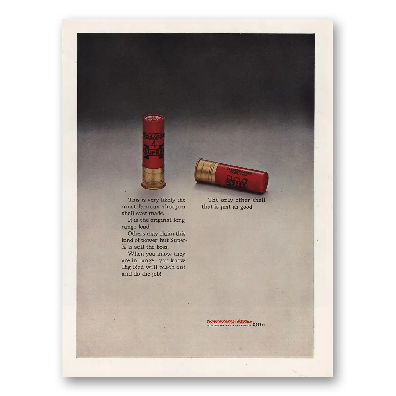 1961 Winchester Western Shells Most Famous Shotgun Shell Vintage Magazine Print Ad