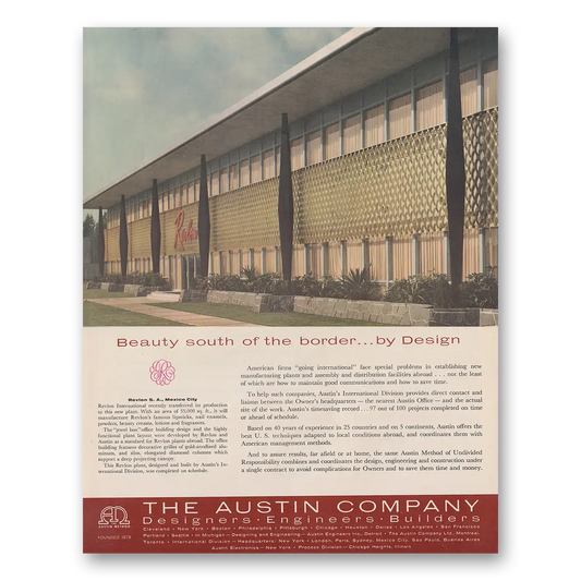 1962 Austin Company Revlon Beauty South of the Border Vintage Magazine Print Ad