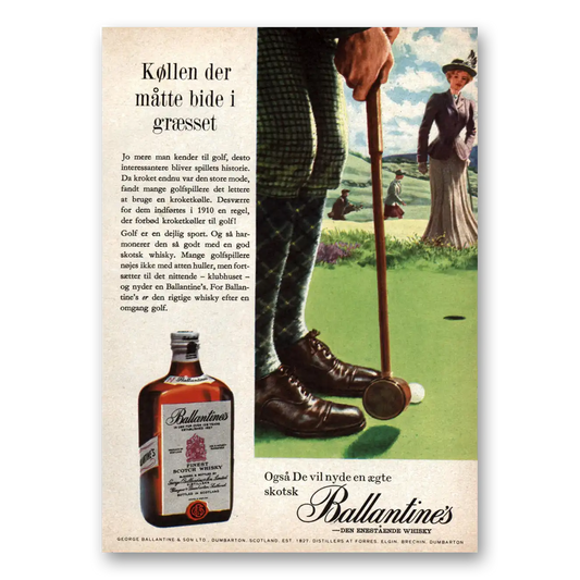 1962 Ballantines Ale Kollen Der Matte Dutch Vintage Magazine Print Ad