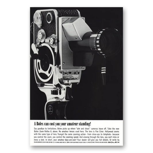 1962 Bolex Movie Camera Amateur Standing Vintage Magazine Print Ad