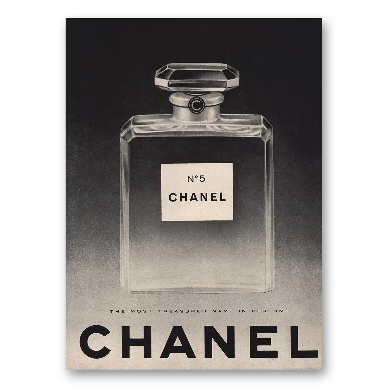 1962 Chanel No 5 Most Treasured Name In Perfume Vintage Magazine Print Ad