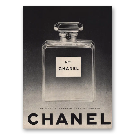 1962 Chanel No 5 Most Treasured Name In Perfume Vintage Magazine Print Ad