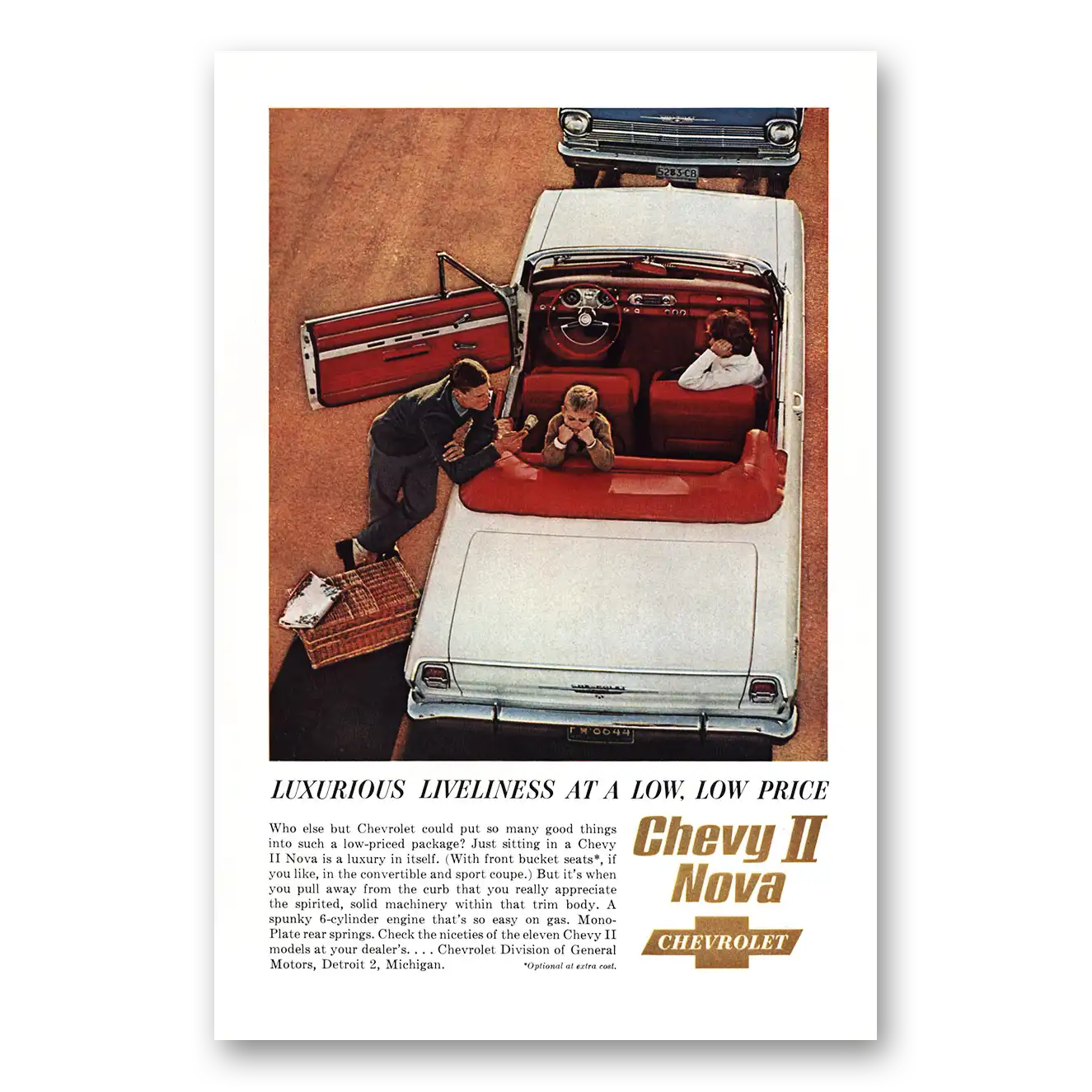 1962 Chevrolet Nova Luxurious Liveliness Vintage Magazine Print Ad