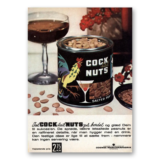 1962 Cocktail Nuts Og Gleed Dem Dutch Vintage Magazine Print Ad