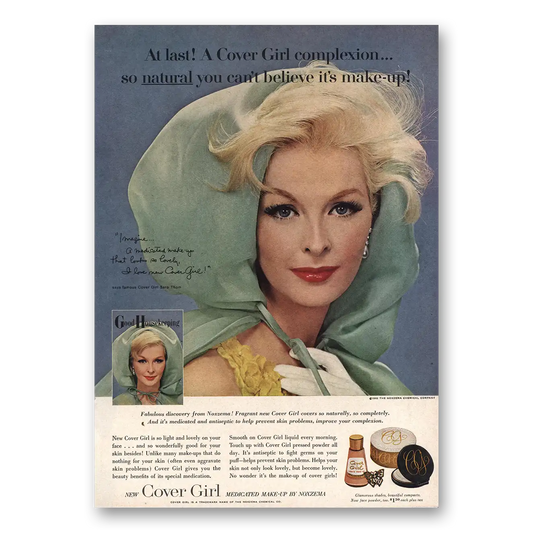 1962 Cover Girl Make Up Cosmetics Sara Thom Vintage Magazine Print Ad