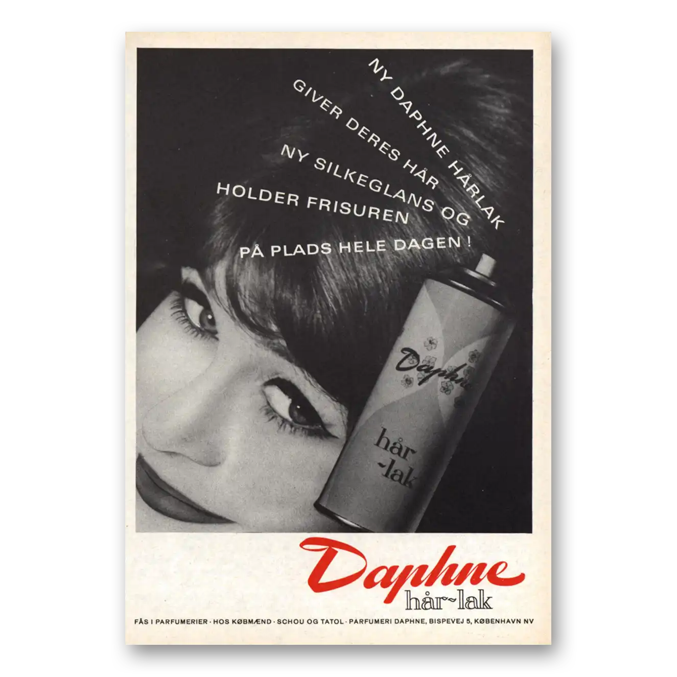 1962 Daphne Daphne Har Lak Giver Deres Har Dutch Vintage Magazine Print Ad