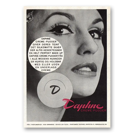 1962 Daphne Daphne Creme Pudder Dutch Vintage Magazine Print Ad