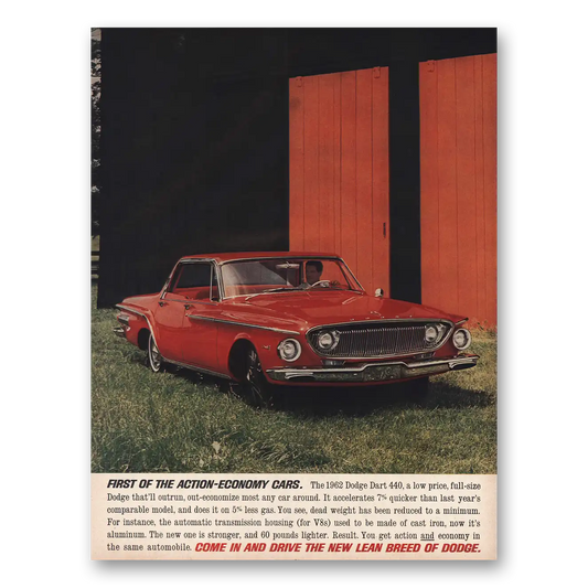 1961 Dodge Dart First of Action Economy Cars Vintage Magazine Print Ad