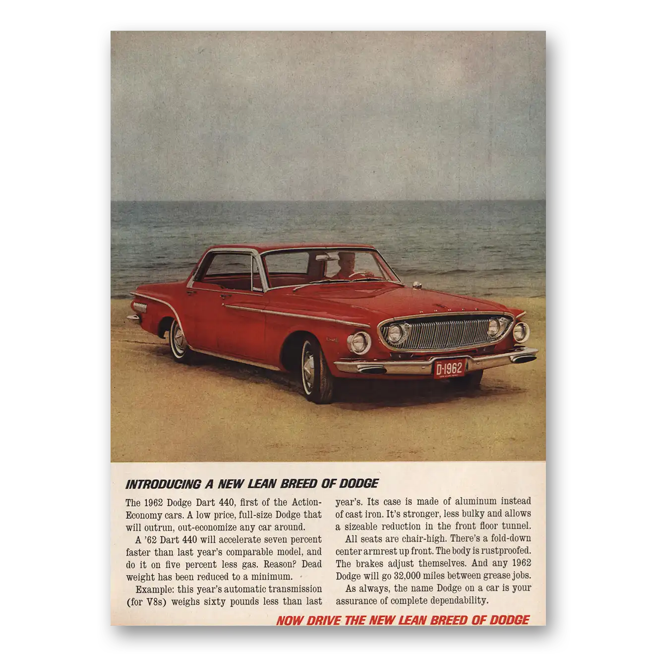 1961 Dodge Dart New Lean Breed Vintage Magazine Print Ad