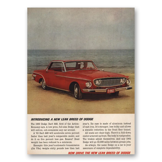 1961 Dodge Dart New Lean Breed Vintage Magazine Print Ad