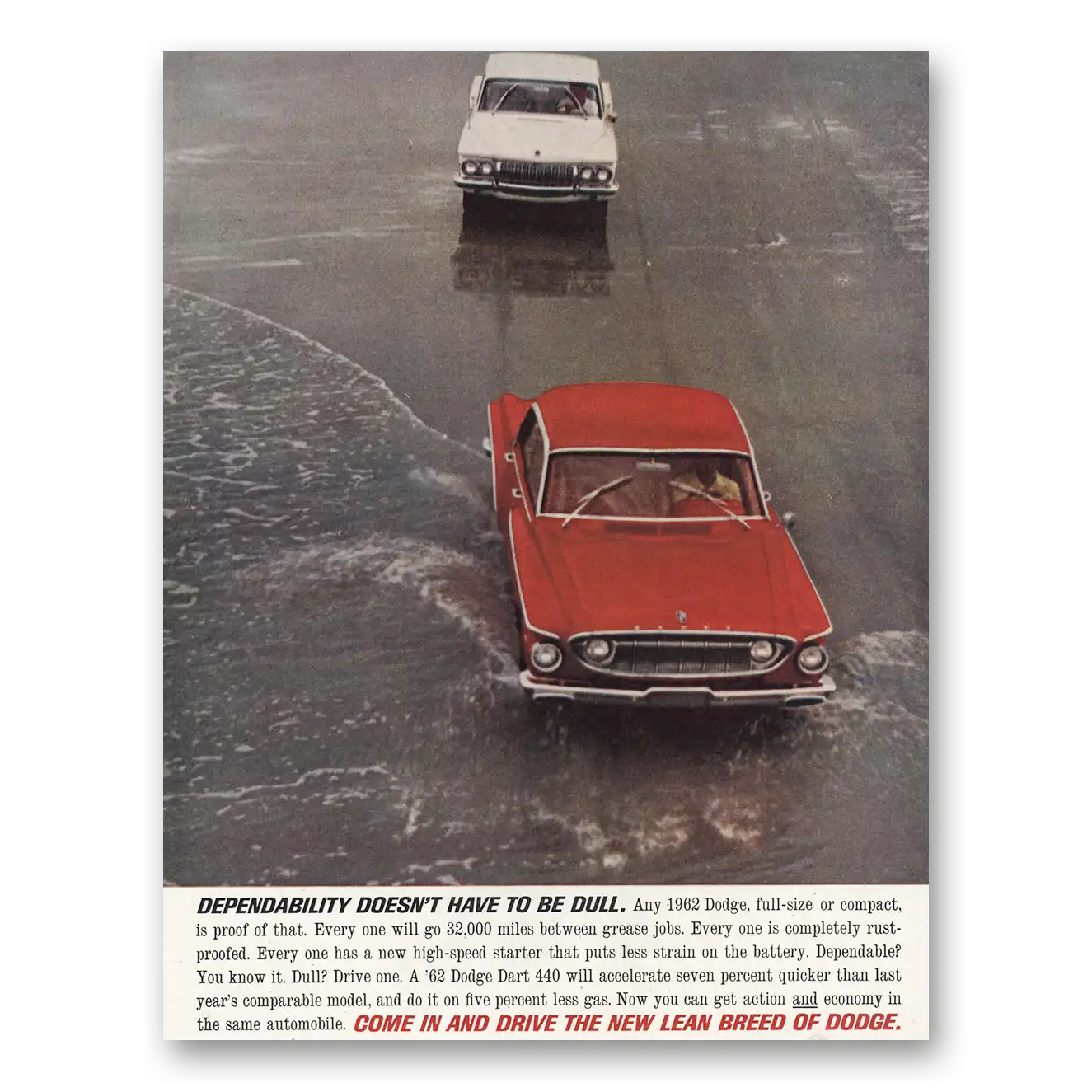 1962 Dodge Dart Dependability Doesn’t Have to Be Dull Vintage Magazine Print Ad