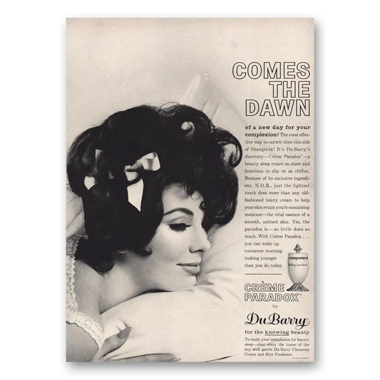 1962 DuBarry Beauty Creme Paradox Comes the Dawn Vintage Magazine Print Ad