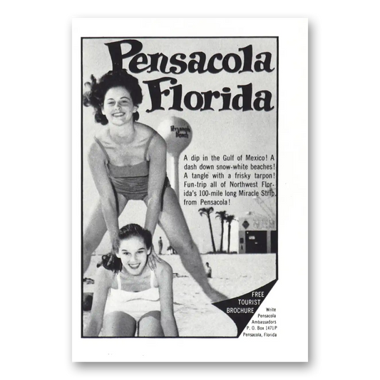 1962 Pensacola Florida Dip in the Gulf of Mexico Vintage Magazine Print Ad