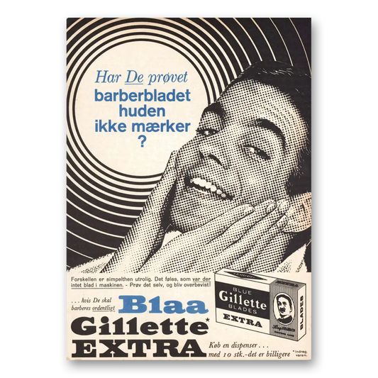 1962 Gillette Razor Blades Barberbladet Huden Dutch Vintage Magazine Print Ad