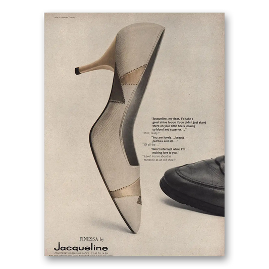 1962 Finessa Jacqueline Shoes My Dear Take a Great Shine Vintage Magazine Print Ad