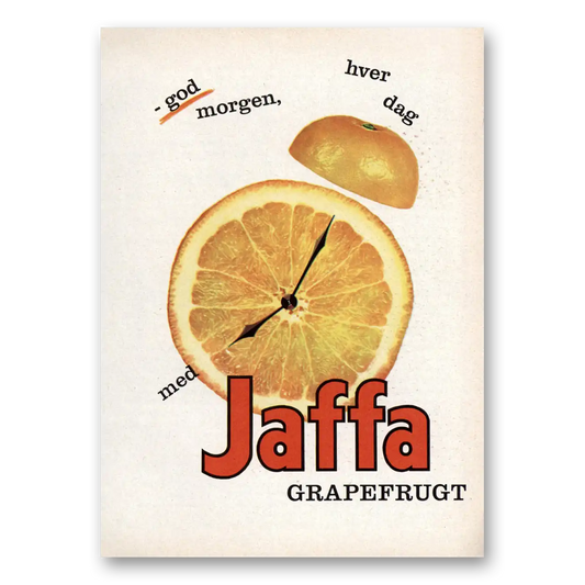 1962 Jaffa Grapefruit God Morgen Dutch Vintage Magazine Print Ad