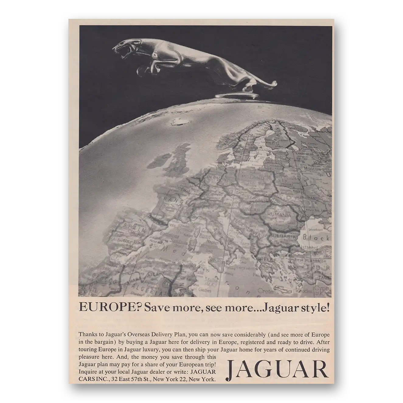 1962 Jaguar Europe Save More See More Jaguar Style Vintage Magazine Print Ad