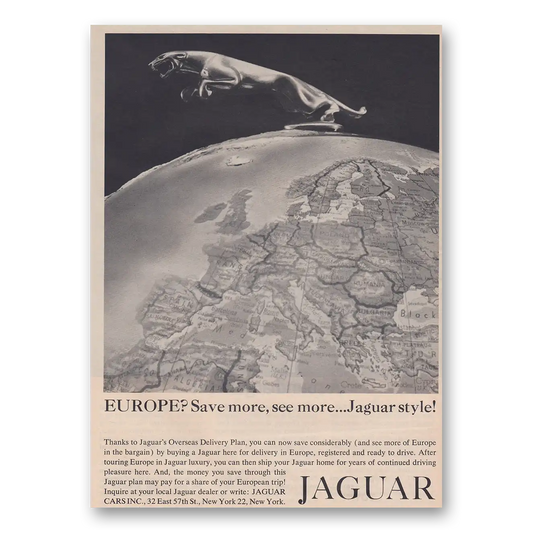 1962 Jaguar Europe Save More See More Jaguar Style Vintage Magazine Print Ad