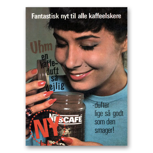 1962 Nescafe Coffee Fantastisk Nyt Til Alle Dutch Vintage Magazine Print Ad