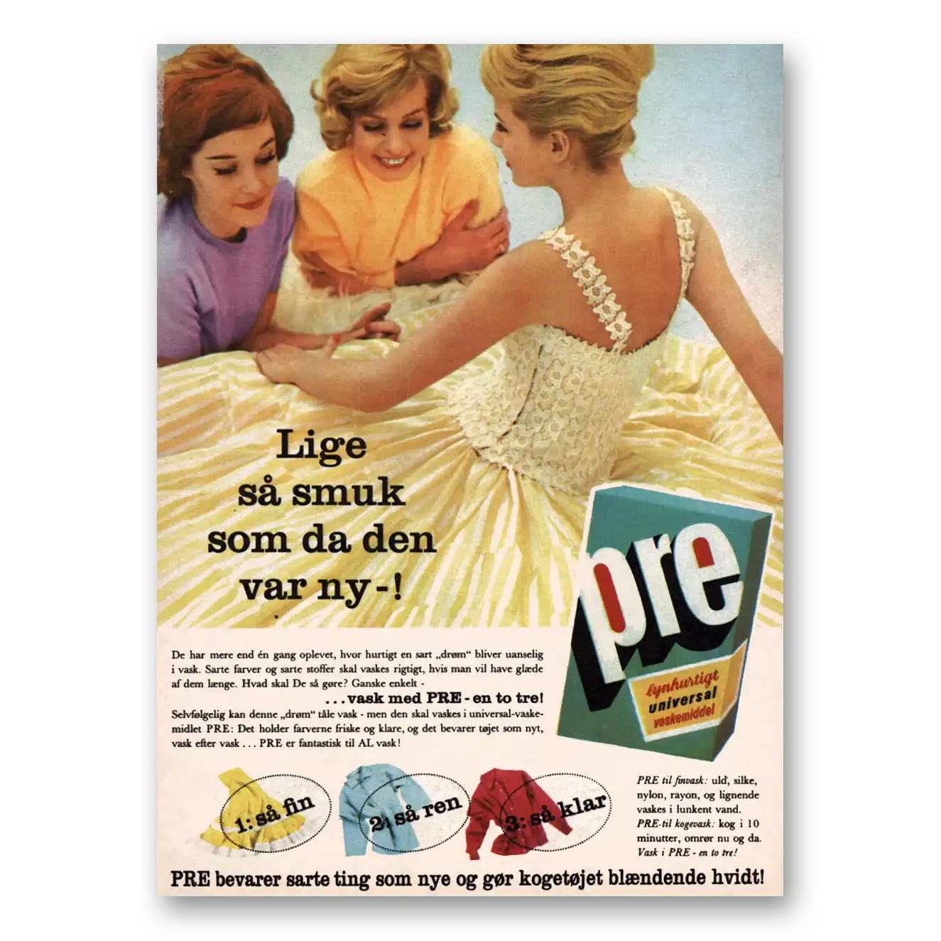 1962 Pre Detergent Lige Som Da Det Var Nyt Dutch Vintage Magazine Print Ad