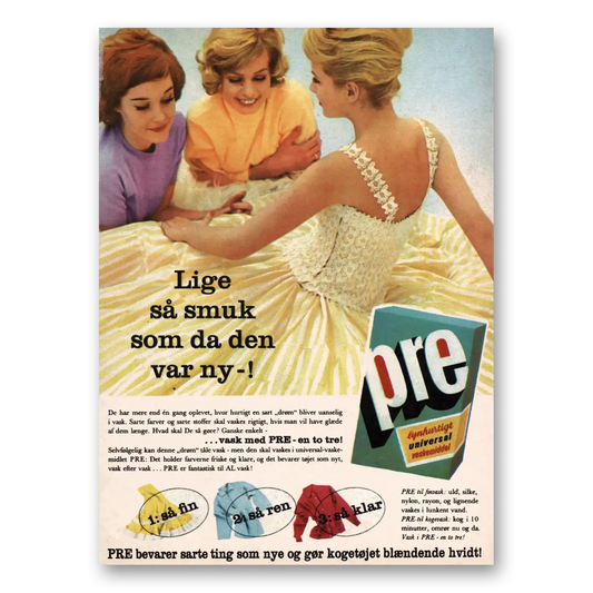 1962 Pre Detergent Lige Som Da Det Var Nyt Dutch Vintage Magazine Print Ad