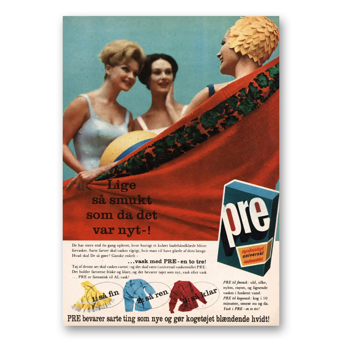 1962 Pre Detergent Som Da Det Var Nyt Dutch Vintage Magazine Print Ad