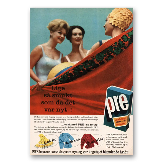 1962 Pre Detergent Som Da Det Var Nyt Dutch Vintage Magazine Print Ad