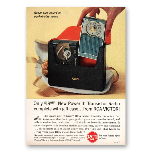 1962 RCA Radios Powerlift Transistor Radio Vintage Magazine Print Ad