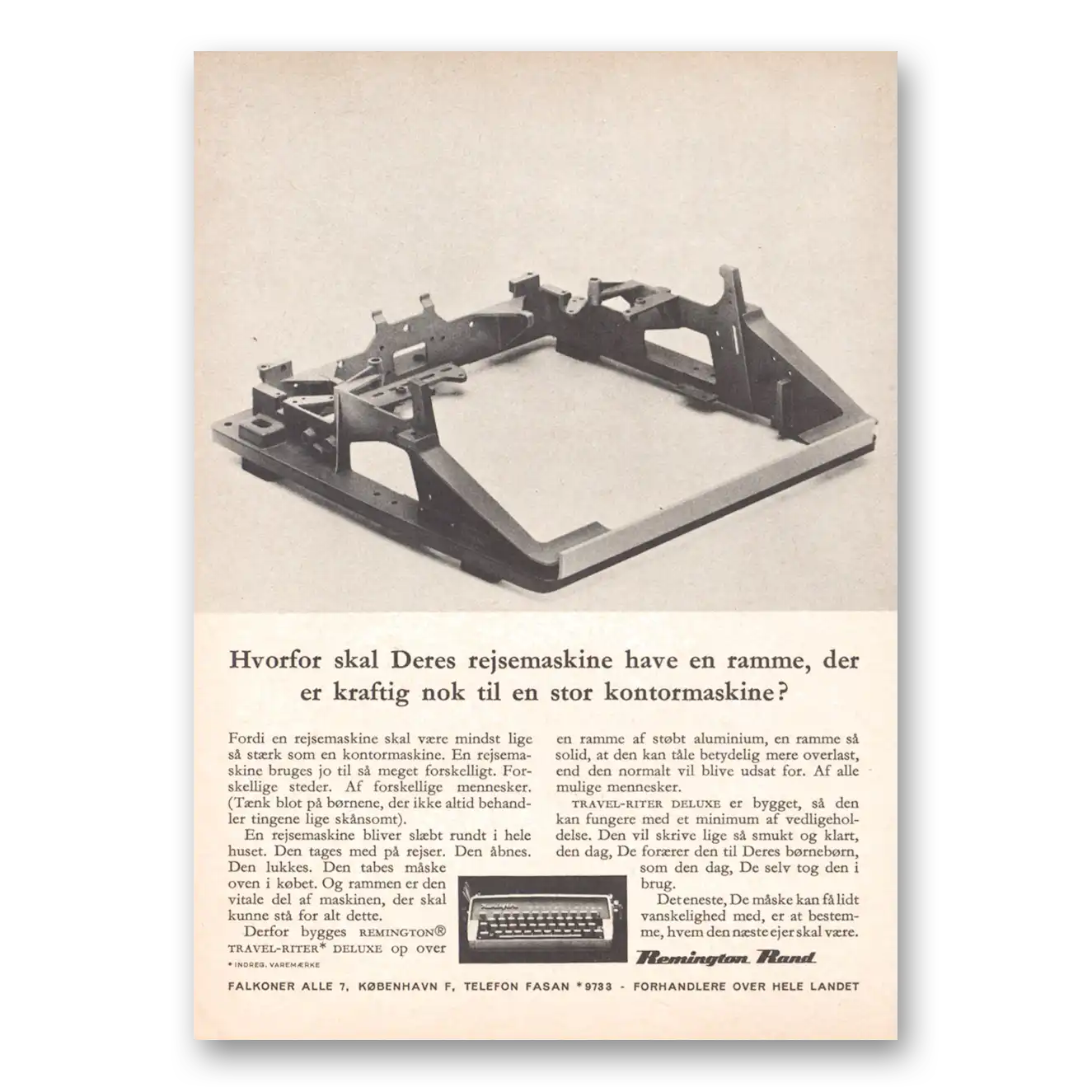 1962 Remington Typewriter Hvorfor Skal Deres Dutch Vintage Magazine Print Ad